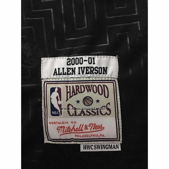 Camiseta Philadelphia 76ers Allen Iverson NO 3 Retro 2020 Chinese New Year Negro